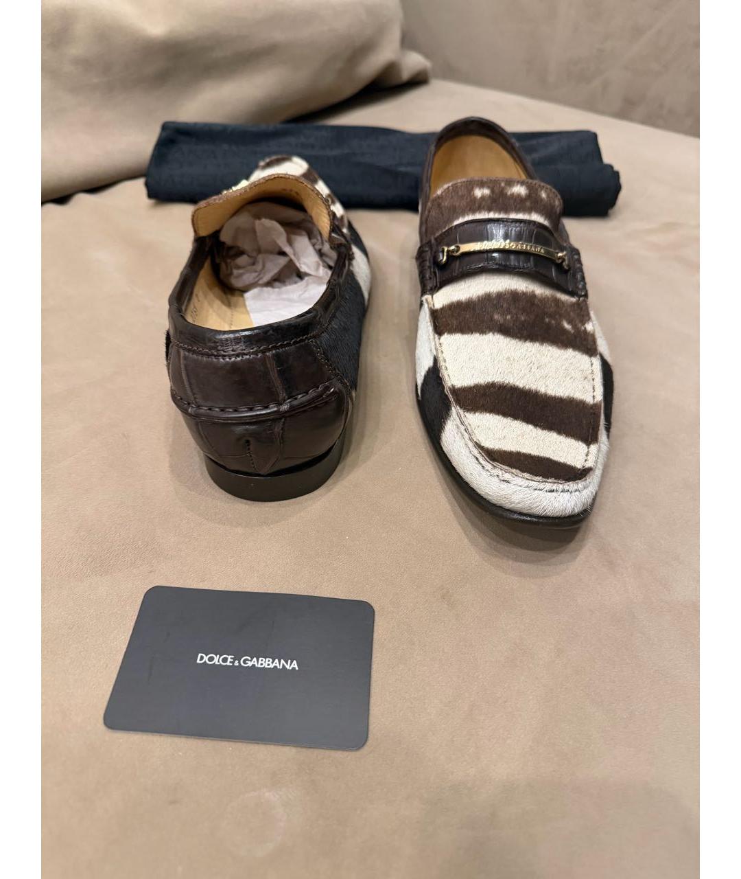 DOLCE&GABBANA Мульти лоферы из экзотической кожи, фото 4