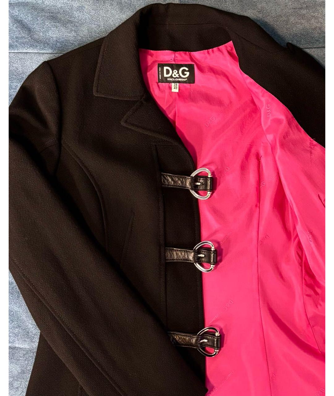 DOLCE&GABBANA Черный шерстяной жакет/пиджак, фото 4