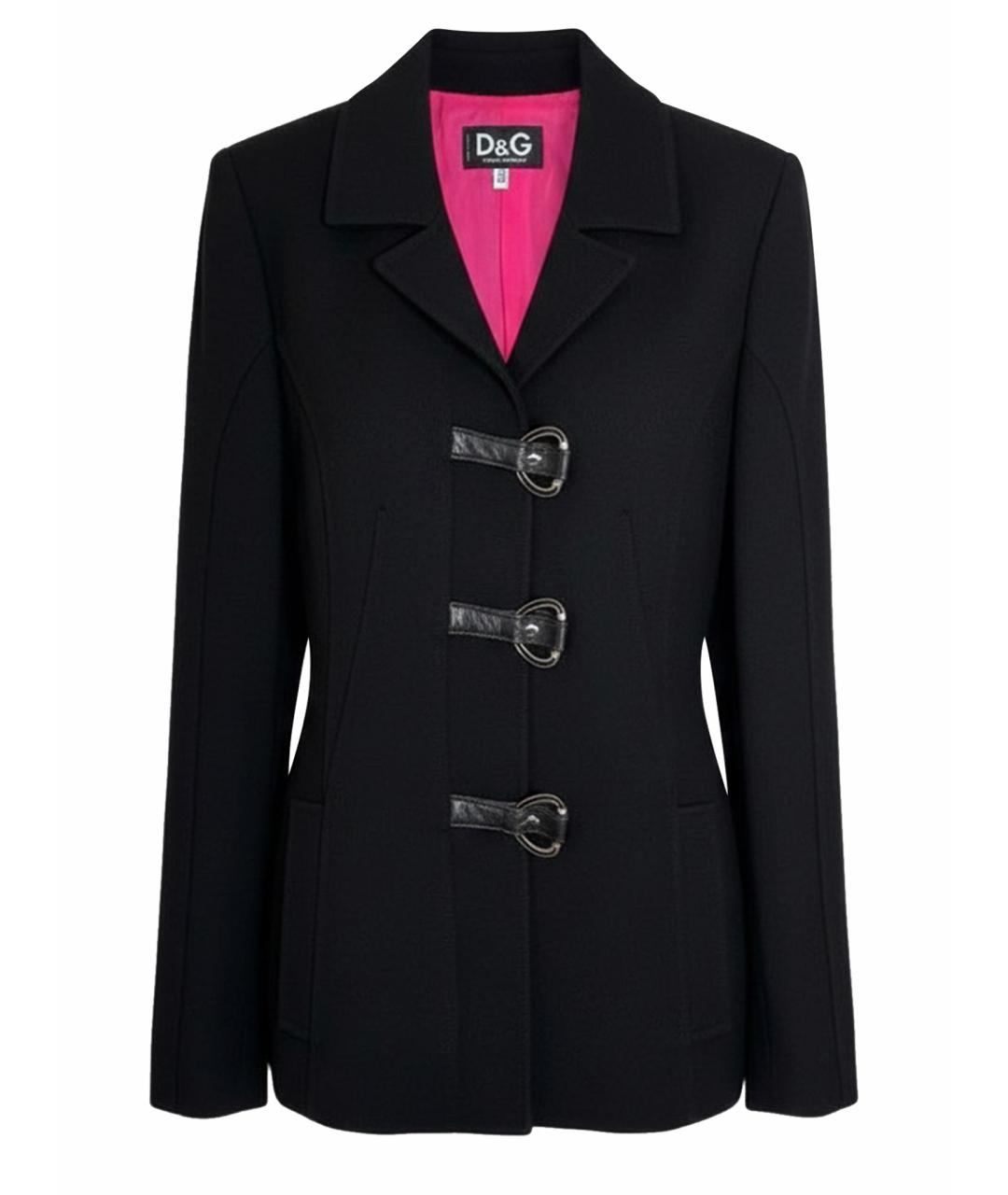 DOLCE&GABBANA Черный шерстяной жакет/пиджак, фото 1