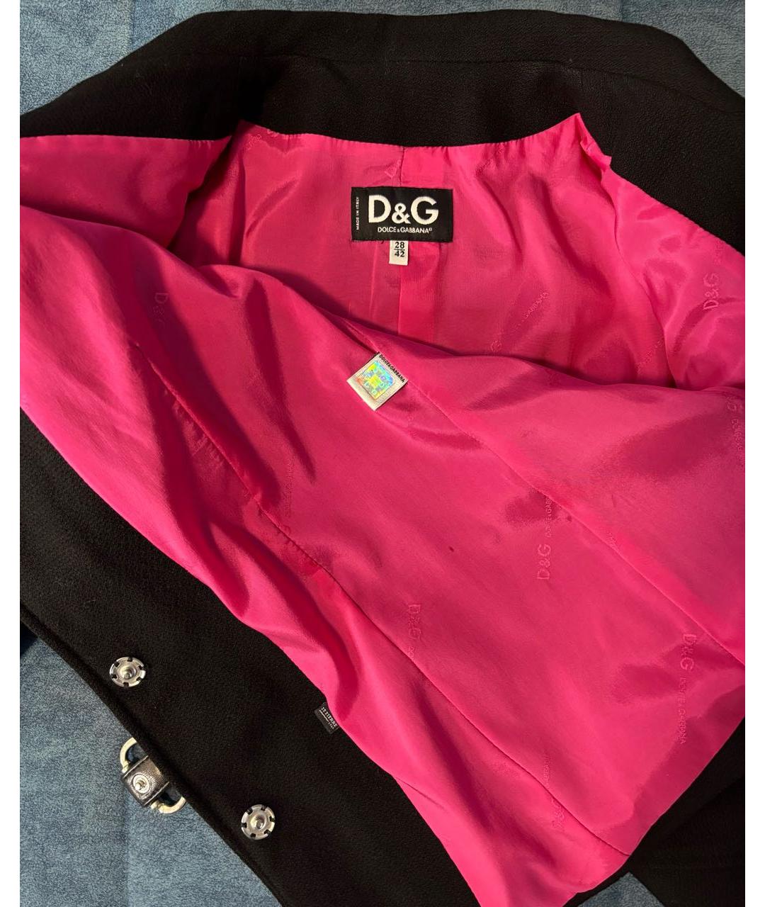 DOLCE&GABBANA Черный шерстяной жакет/пиджак, фото 5