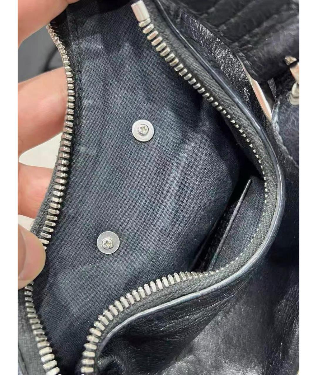BALENCIAGA Черная кожаная сумка с короткими ручками, фото 6