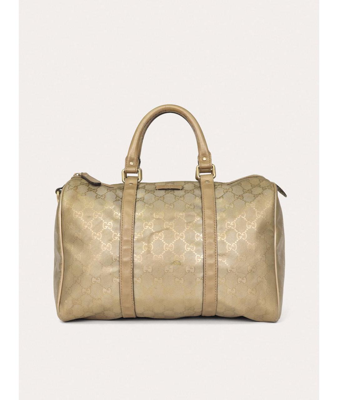 GUCCI Золотая кожаная сумка с короткими ручками, фото 9