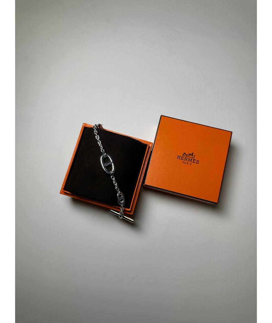 HERMES Серебрянный серебряный браслет, фото 3