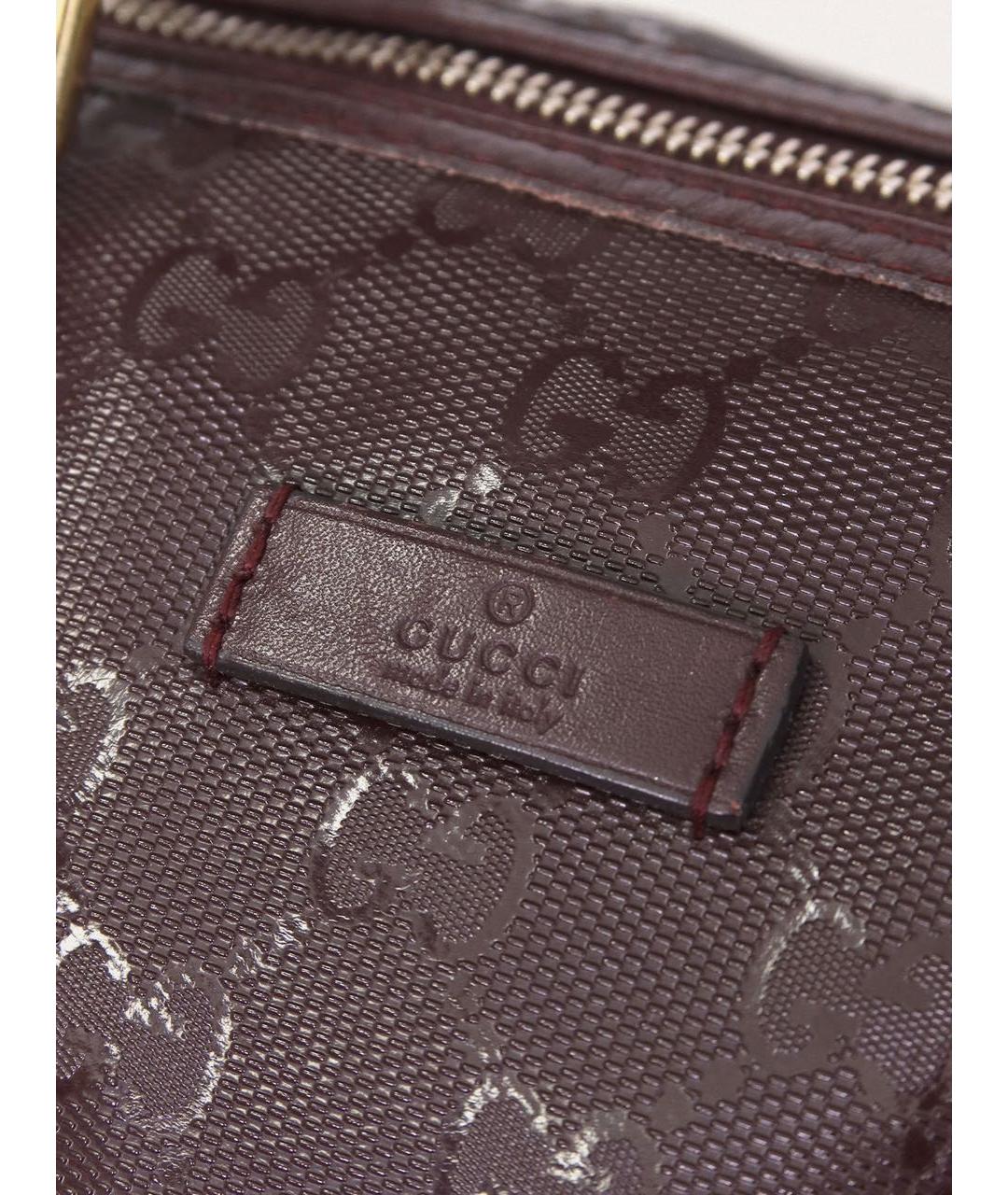 GUCCI Фиолетовая кожаная сумка с короткими ручками, фото 6