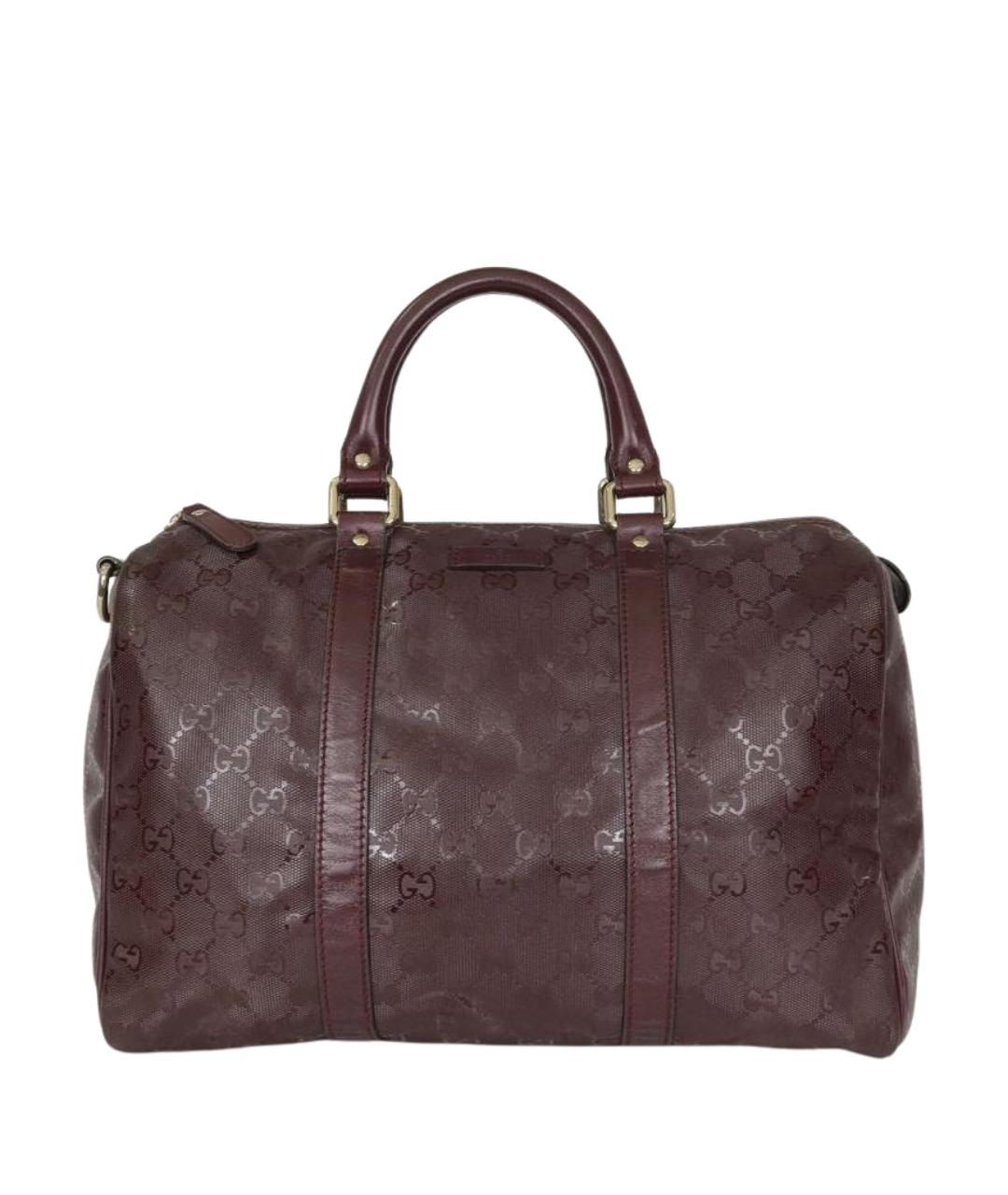 GUCCI Фиолетовая кожаная сумка с короткими ручками, фото 1