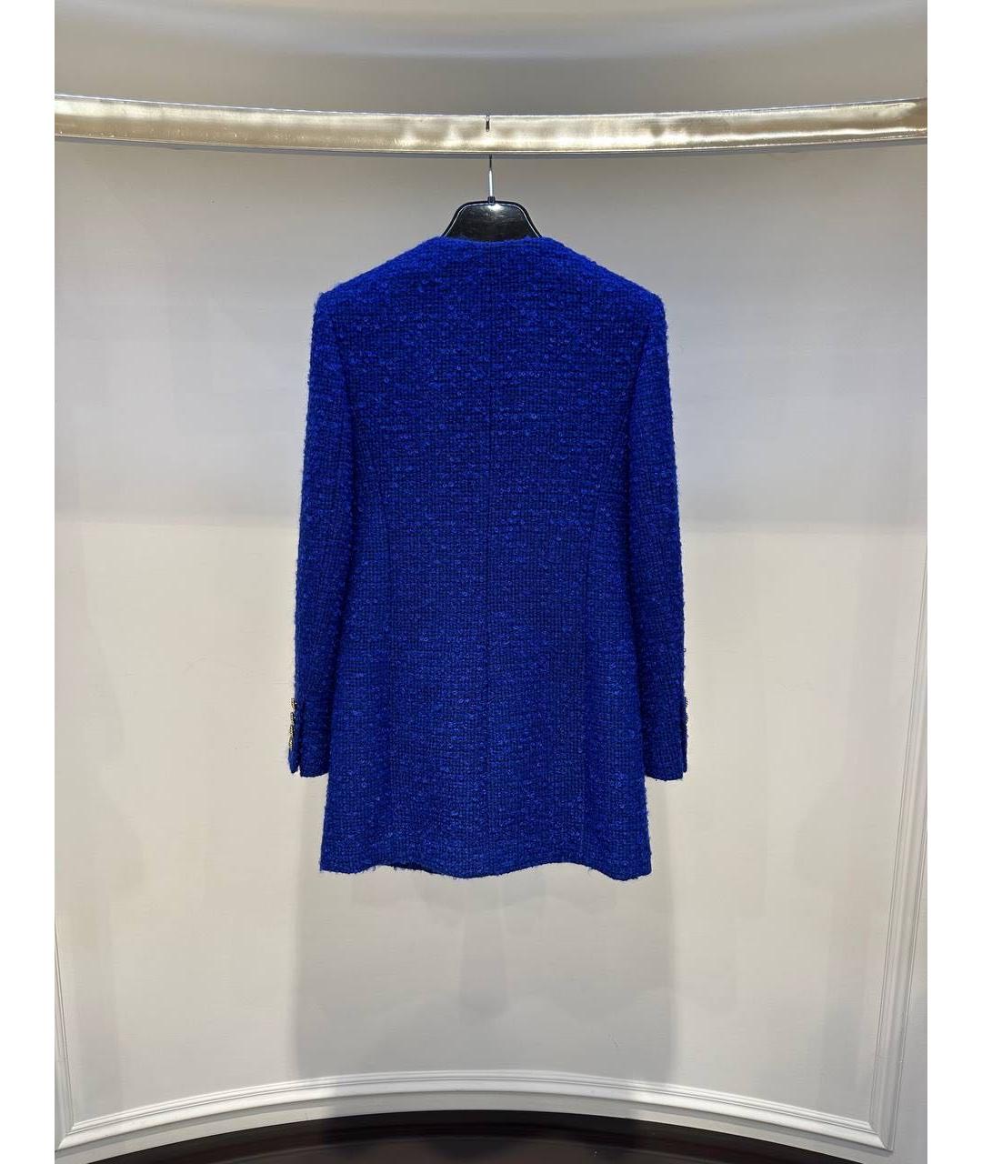 SAINT LAURENT Синий шерстяной жакет/пиджак, фото 2