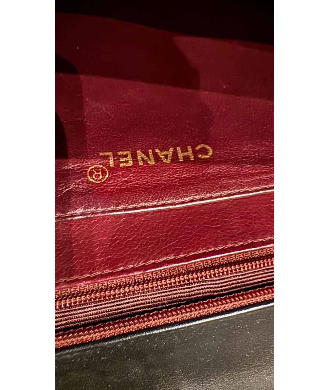 CHANEL Черная кожаная сумка через плечо, фото 6