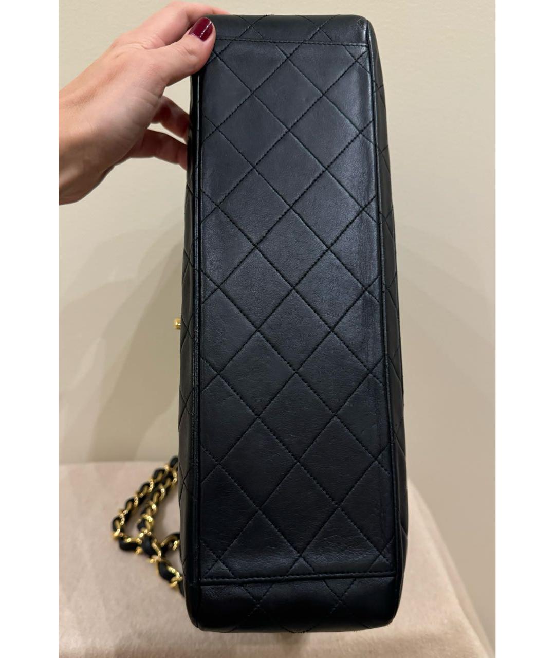 CHANEL Черная кожаная сумка через плечо, фото 8