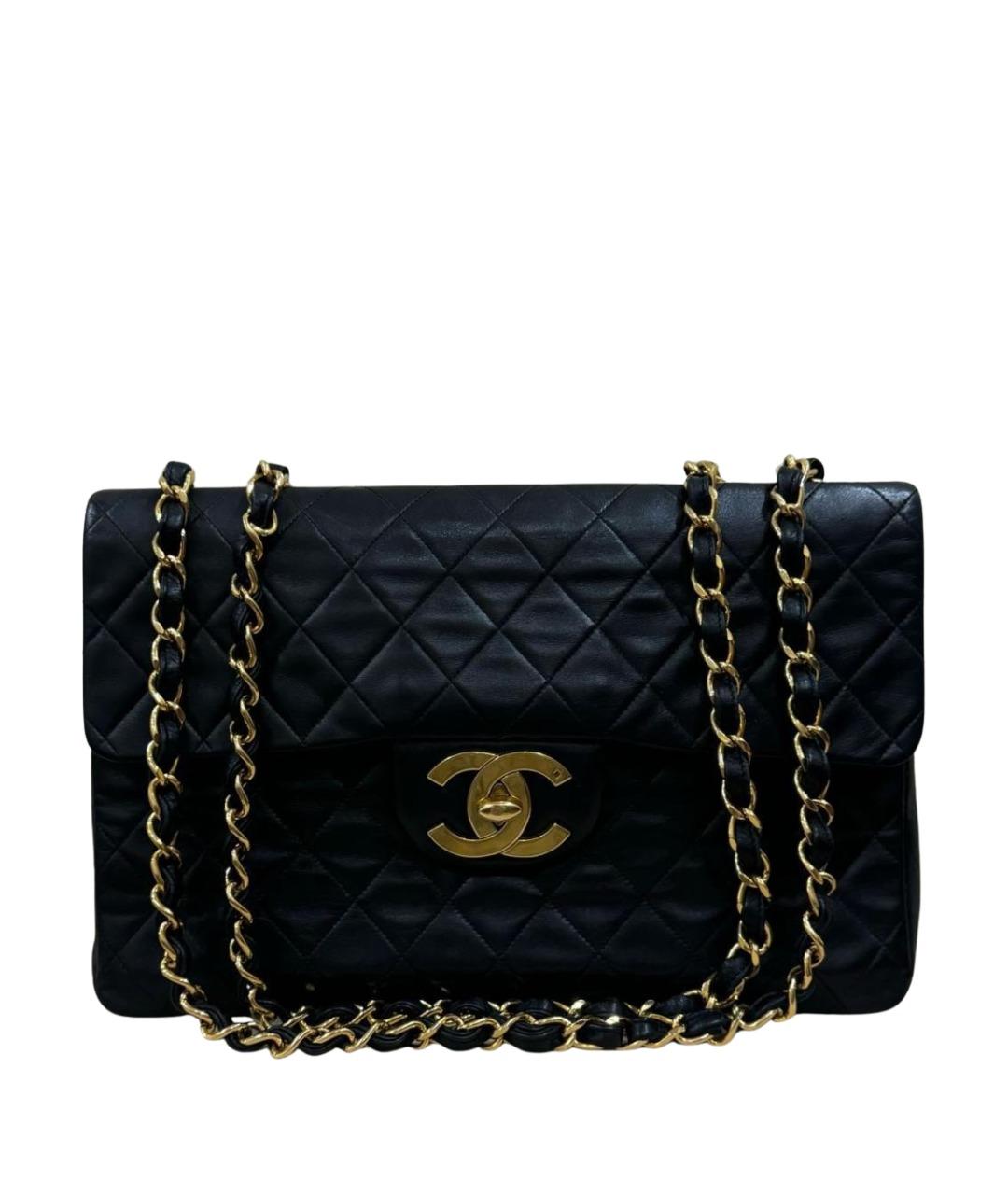 CHANEL Черная кожаная сумка через плечо, фото 1