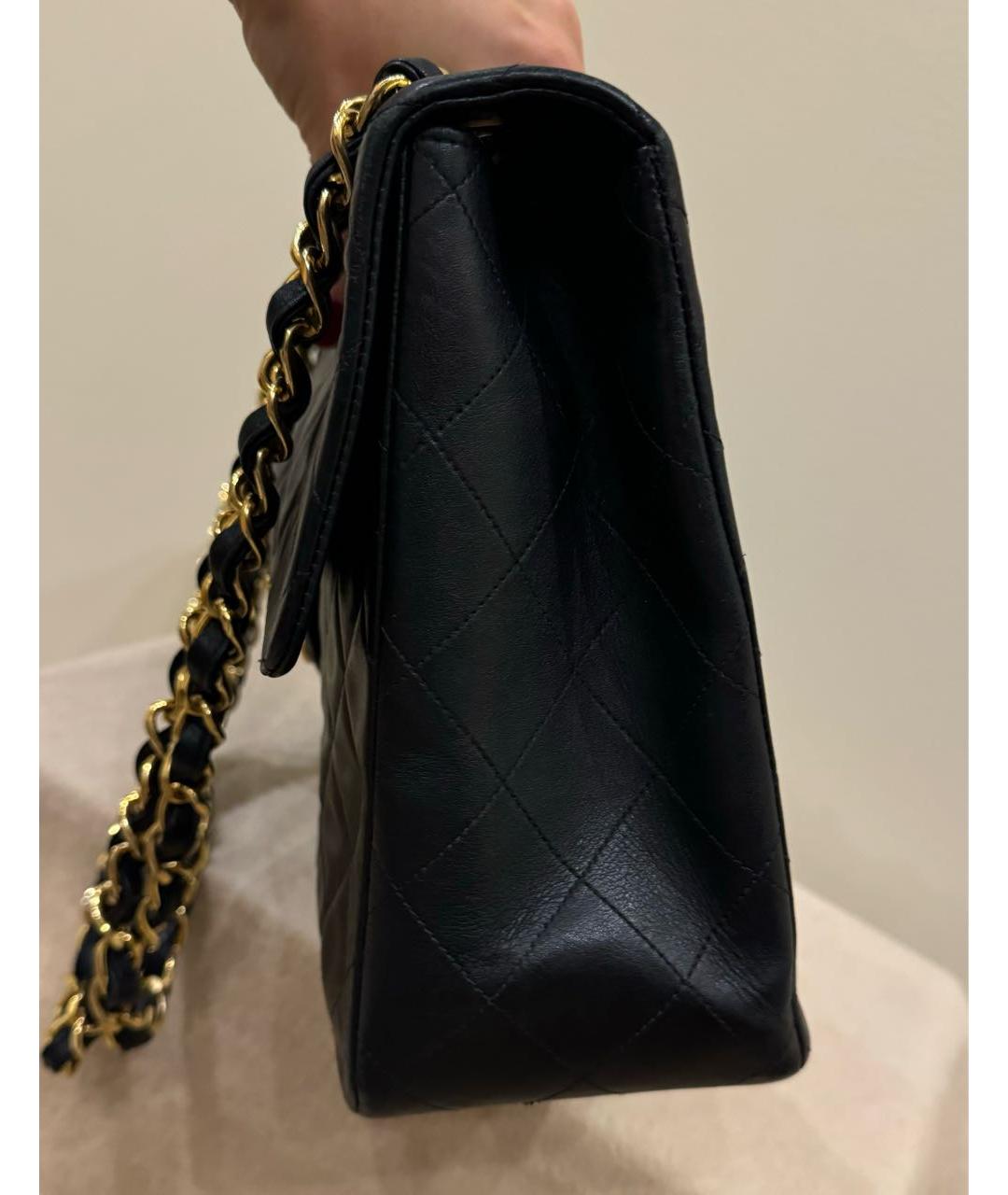 CHANEL Черная кожаная сумка через плечо, фото 2