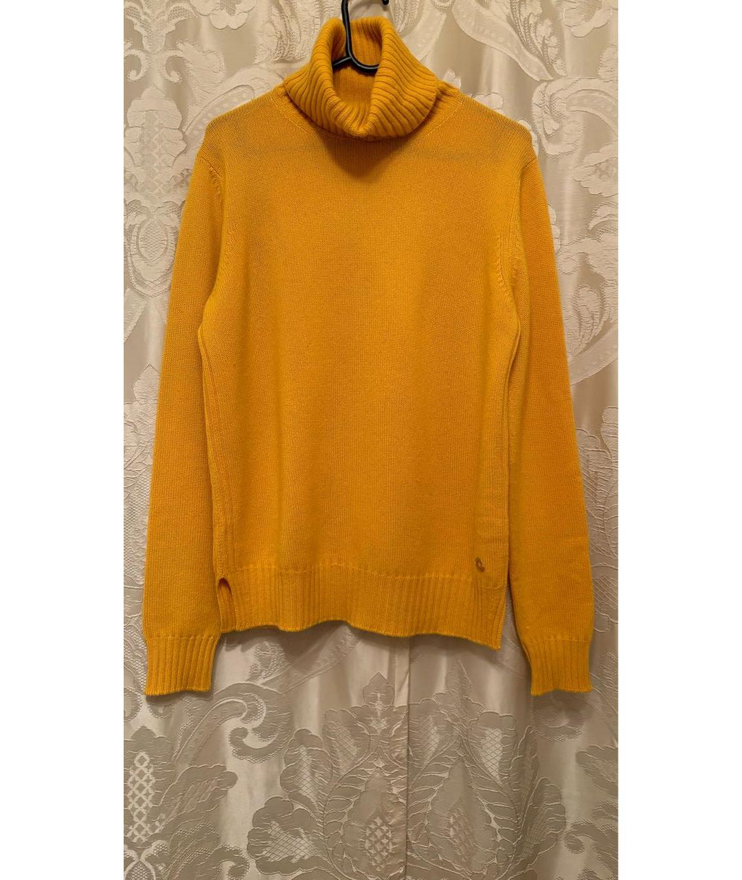 LORO PIANA Желтый кашемировый джемпер / свитер, фото 9