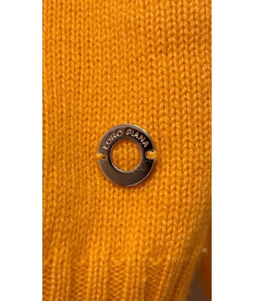 LORO PIANA Желтый кашемировый джемпер / свитер, фото 4