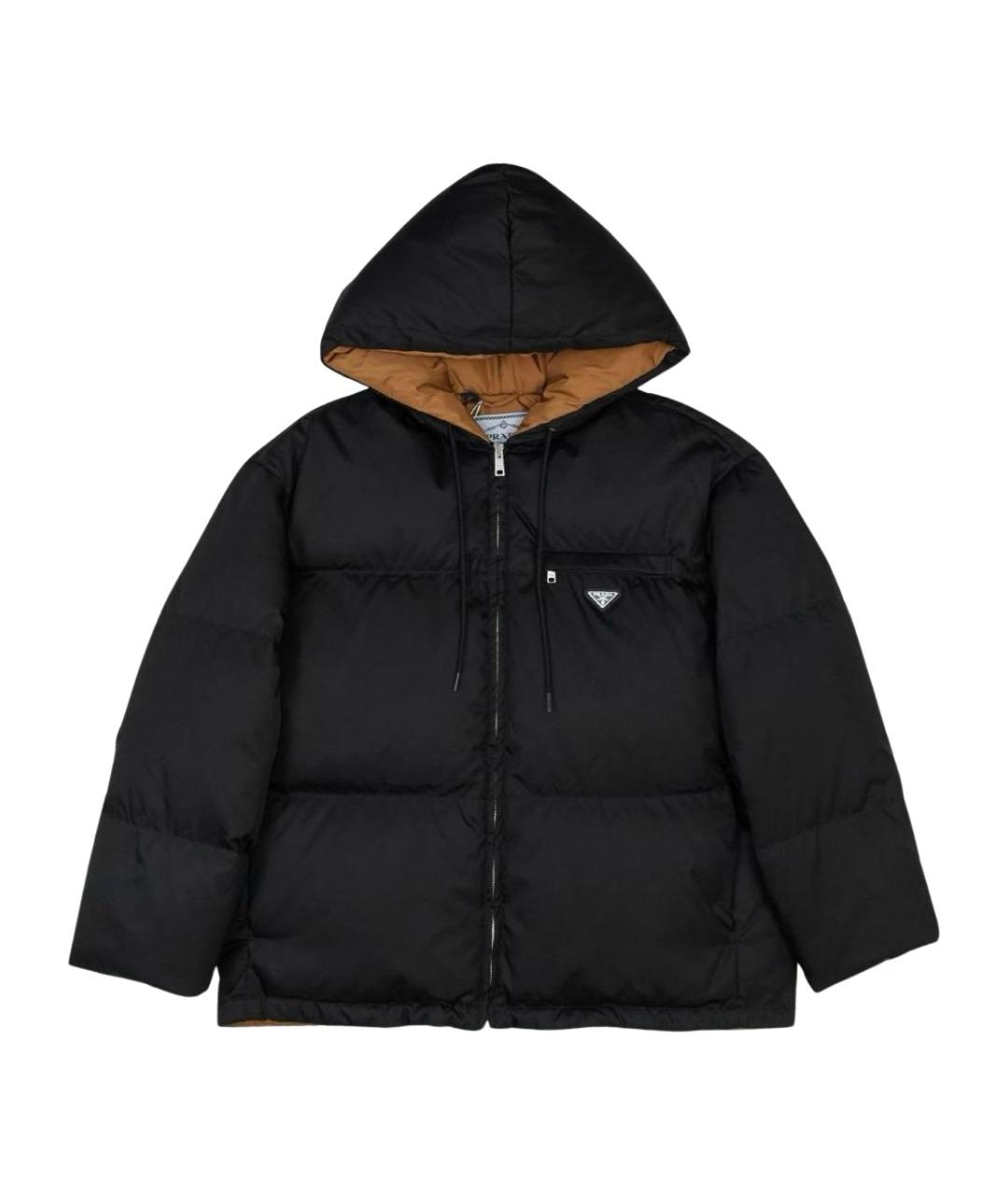 PRADA Черный полиэстеровый пуховик, фото 1