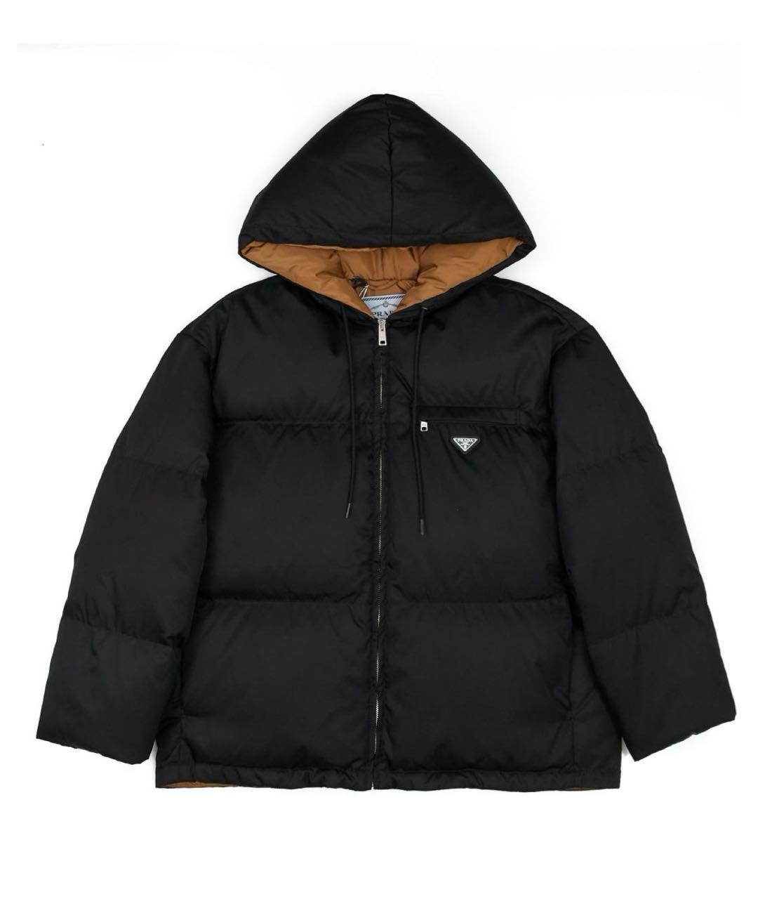 PRADA Черный полиэстеровый пуховик, фото 3