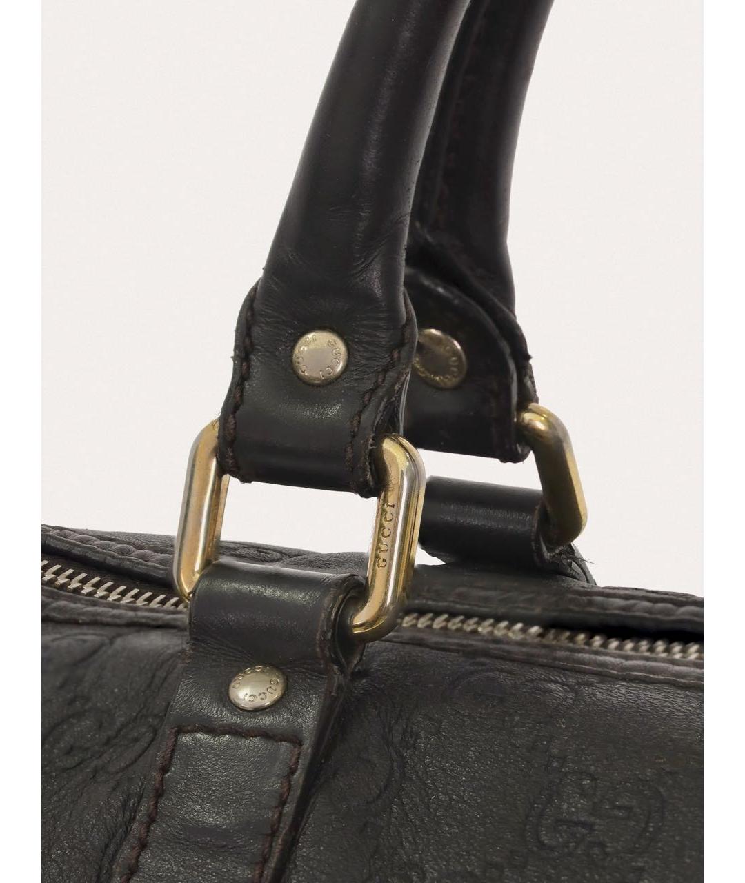 GUCCI Коричневая кожаная сумка с короткими ручками, фото 7