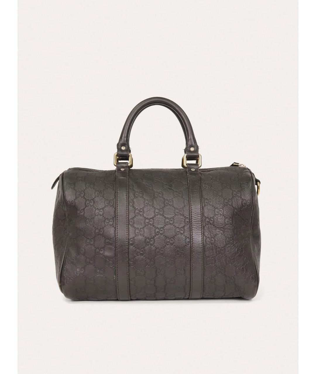 GUCCI Коричневая кожаная сумка с короткими ручками, фото 3