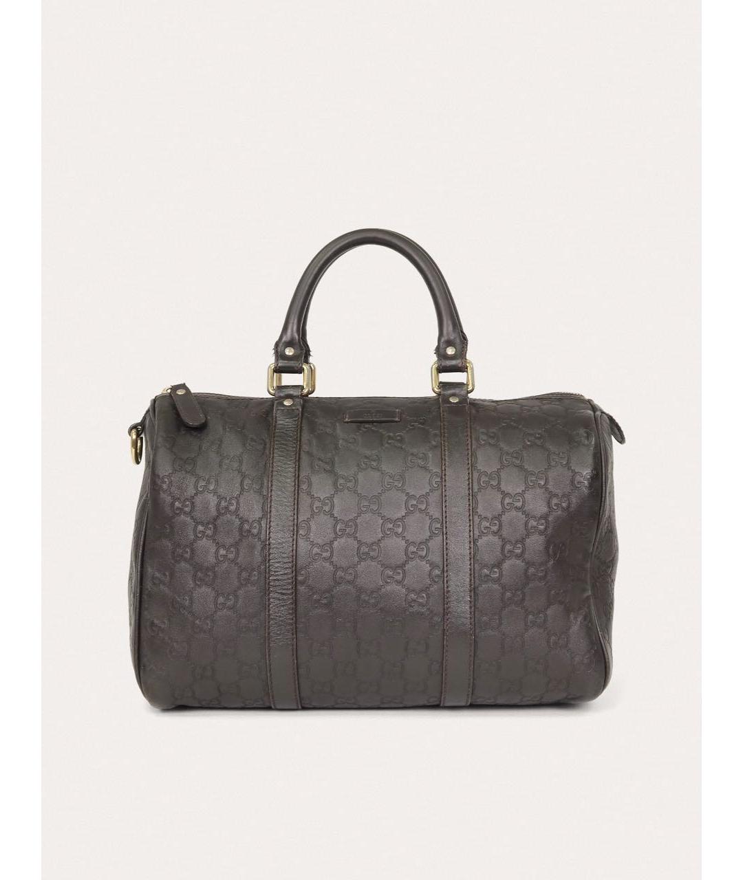 GUCCI Коричневая кожаная сумка с короткими ручками, фото 9