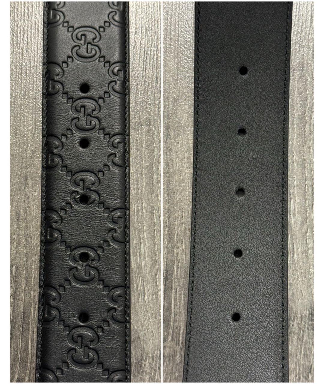 GUCCI Черный кожаный ремень, фото 3