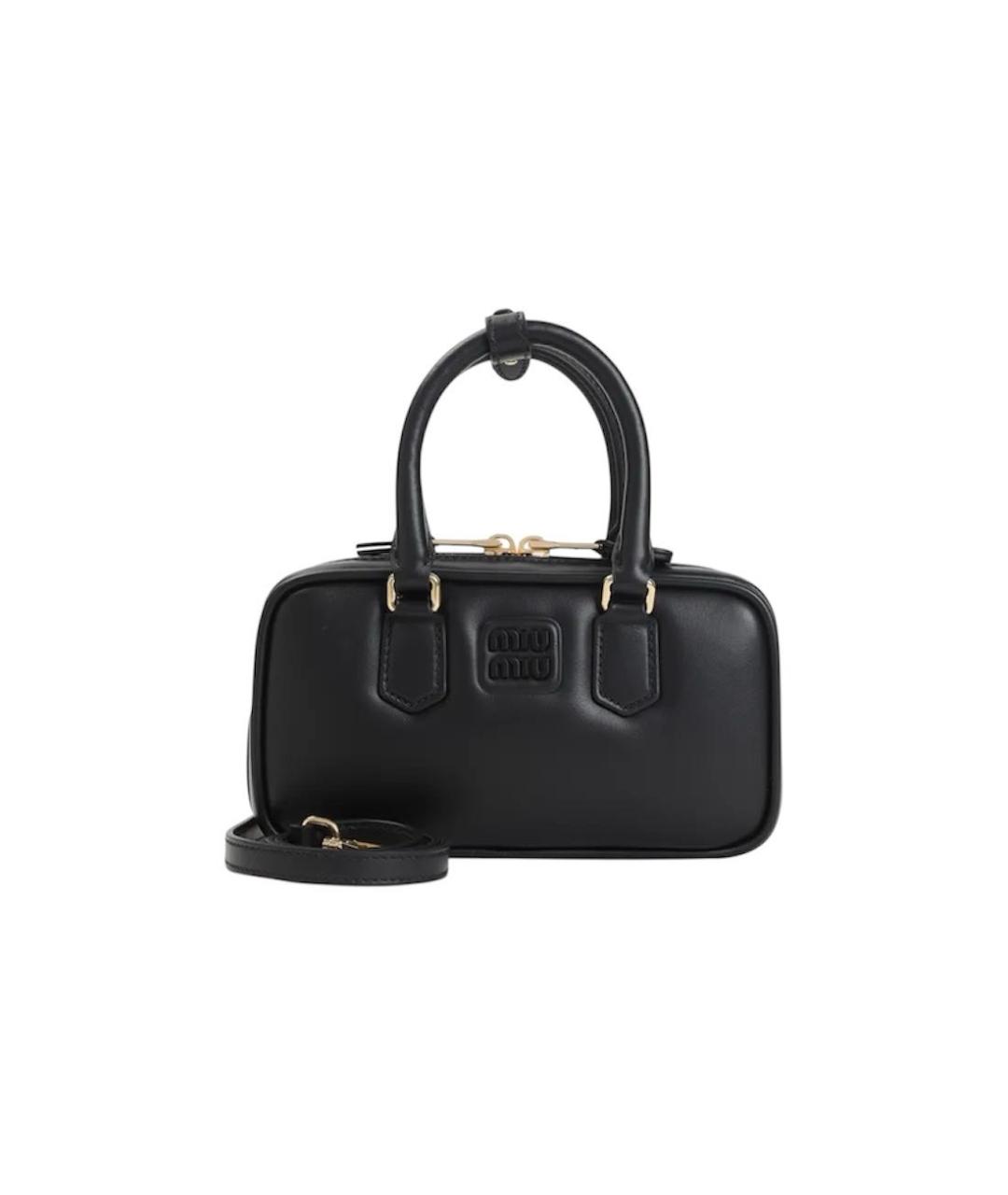 MIU MIU Черная кожаная сумка с короткими ручками, фото 9