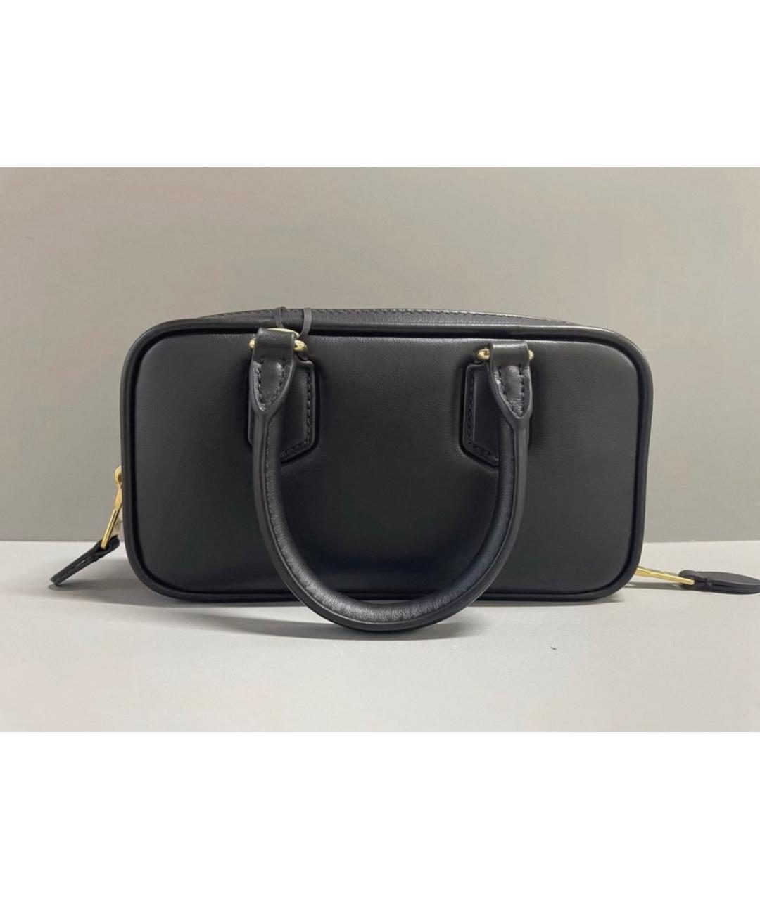 MIU MIU Черная кожаная сумка с короткими ручками, фото 3