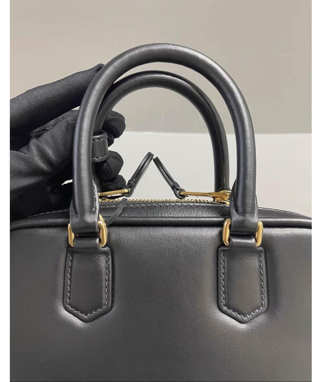 MIU MIU Черная кожаная сумка с короткими ручками, фото 5