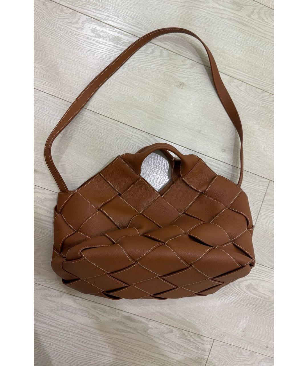 LOEWE Коричневая кожаная сумка через плечо, фото 6