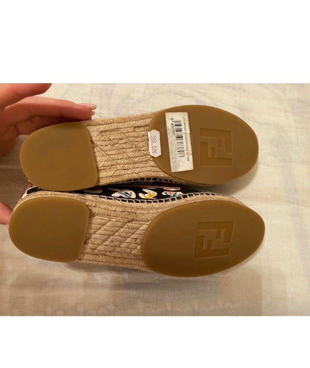 FENDI Мульти текстильные эспадрильи, фото 5