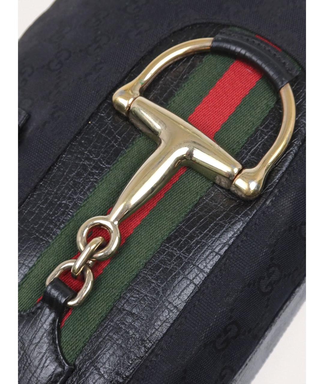 GUCCI Черная кожаная сумка с короткими ручками, фото 8