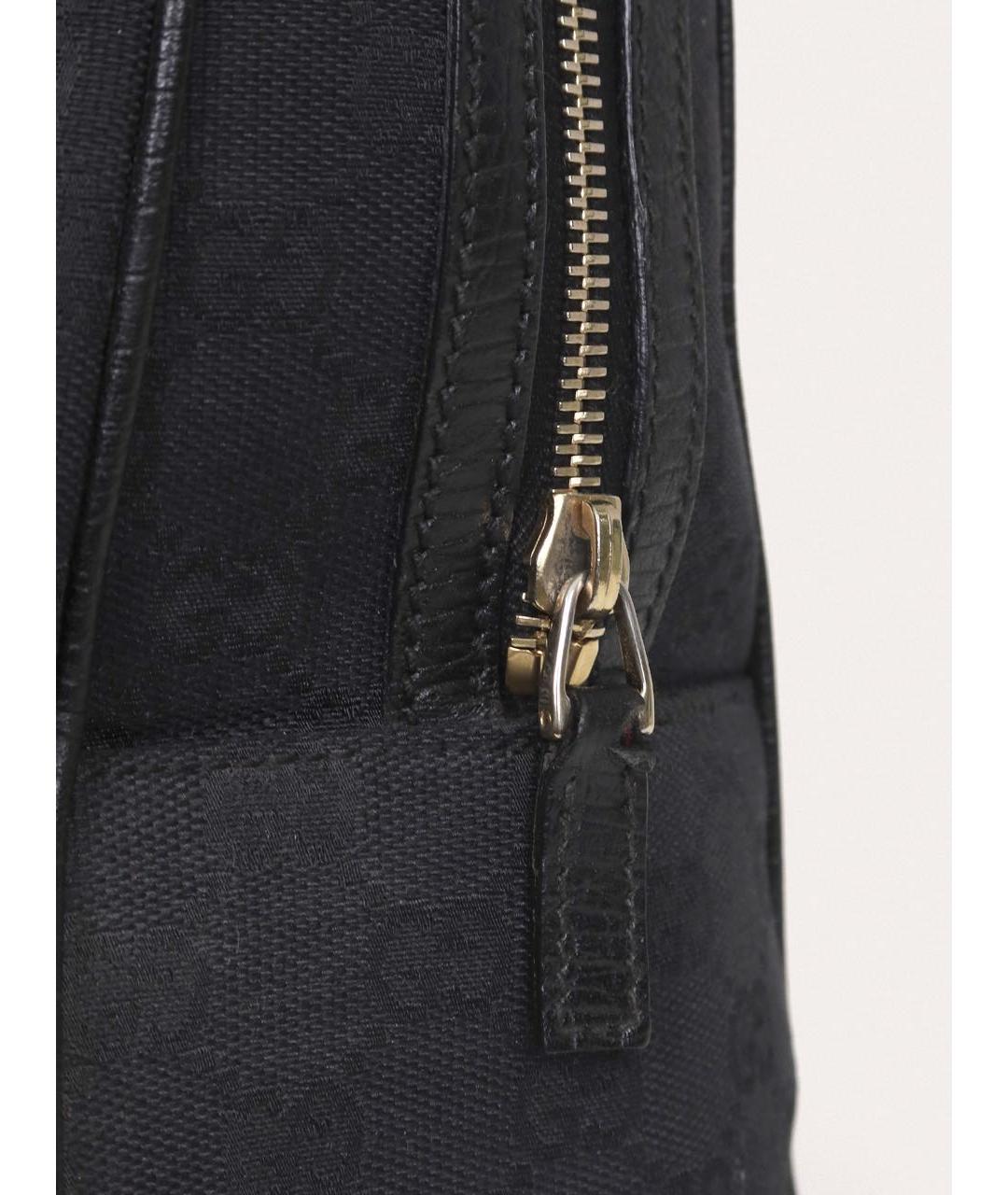 GUCCI Черная кожаная сумка с короткими ручками, фото 7