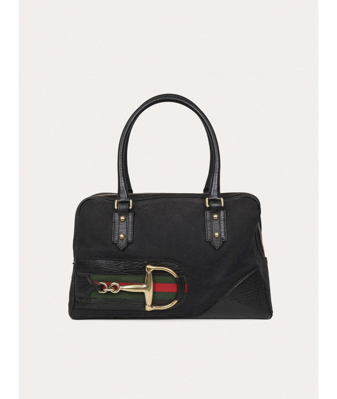 GUCCI Черная кожаная сумка с короткими ручками, фото 9