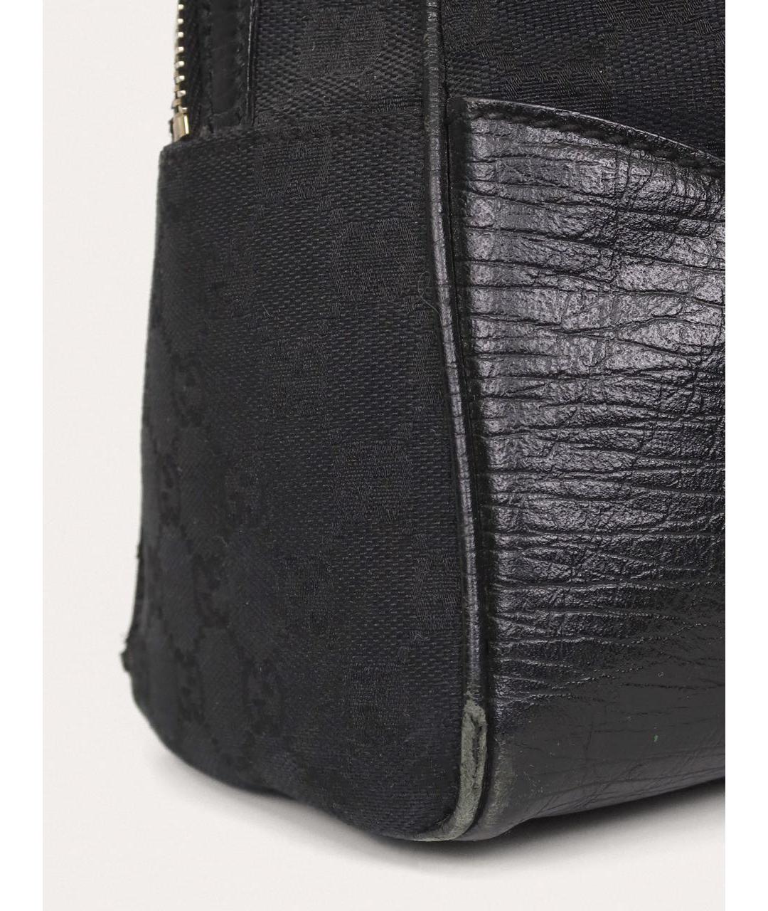 GUCCI Черная кожаная сумка с короткими ручками, фото 6