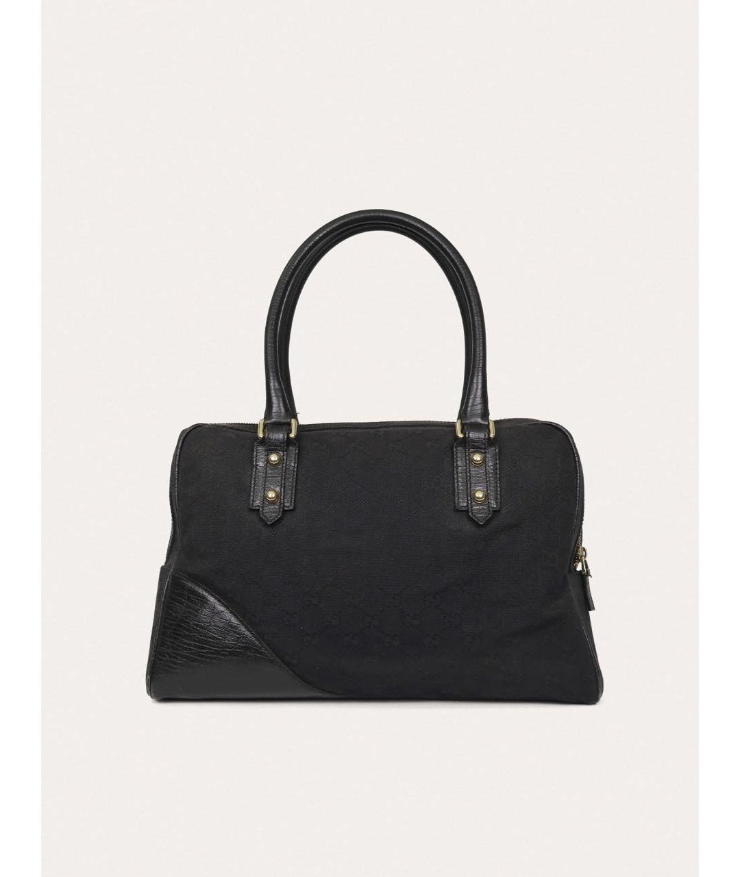 GUCCI Черная кожаная сумка с короткими ручками, фото 3