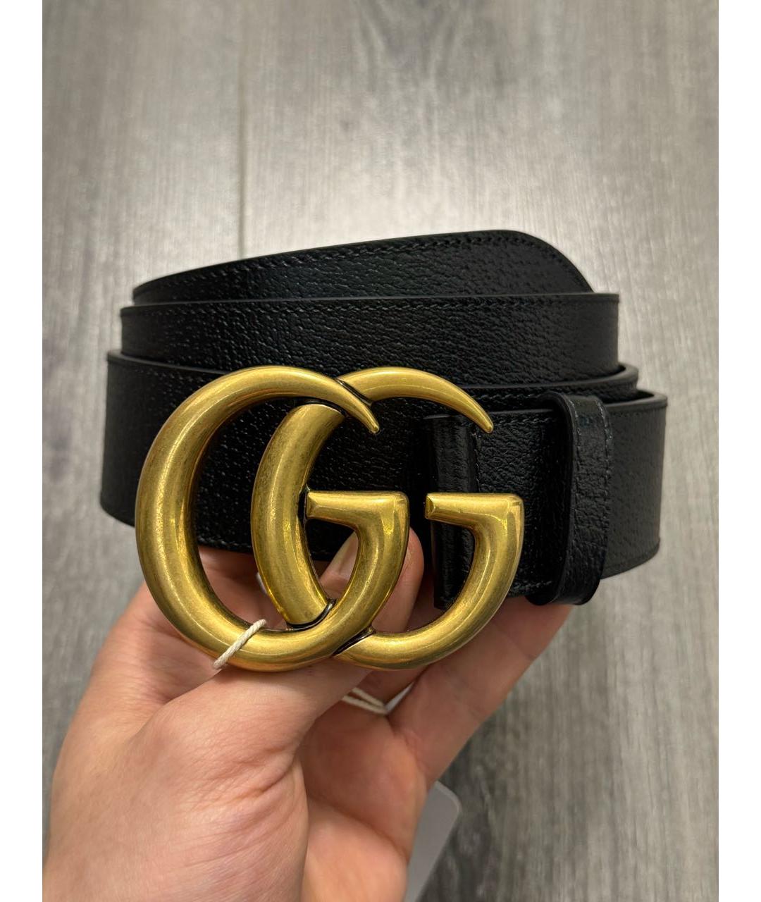 GUCCI Черный кожаный ремень, фото 8