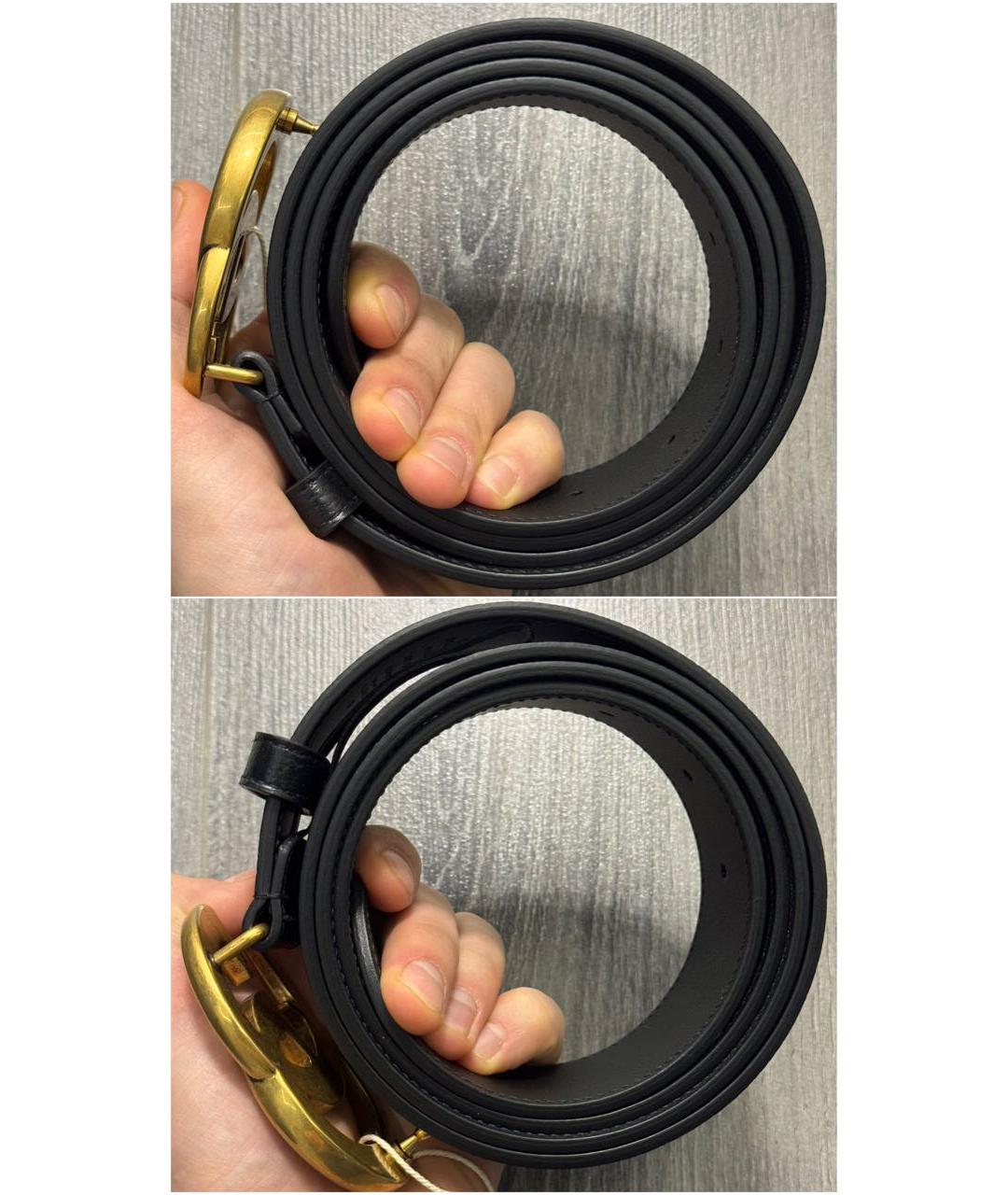 GUCCI Черный кожаный ремень, фото 5