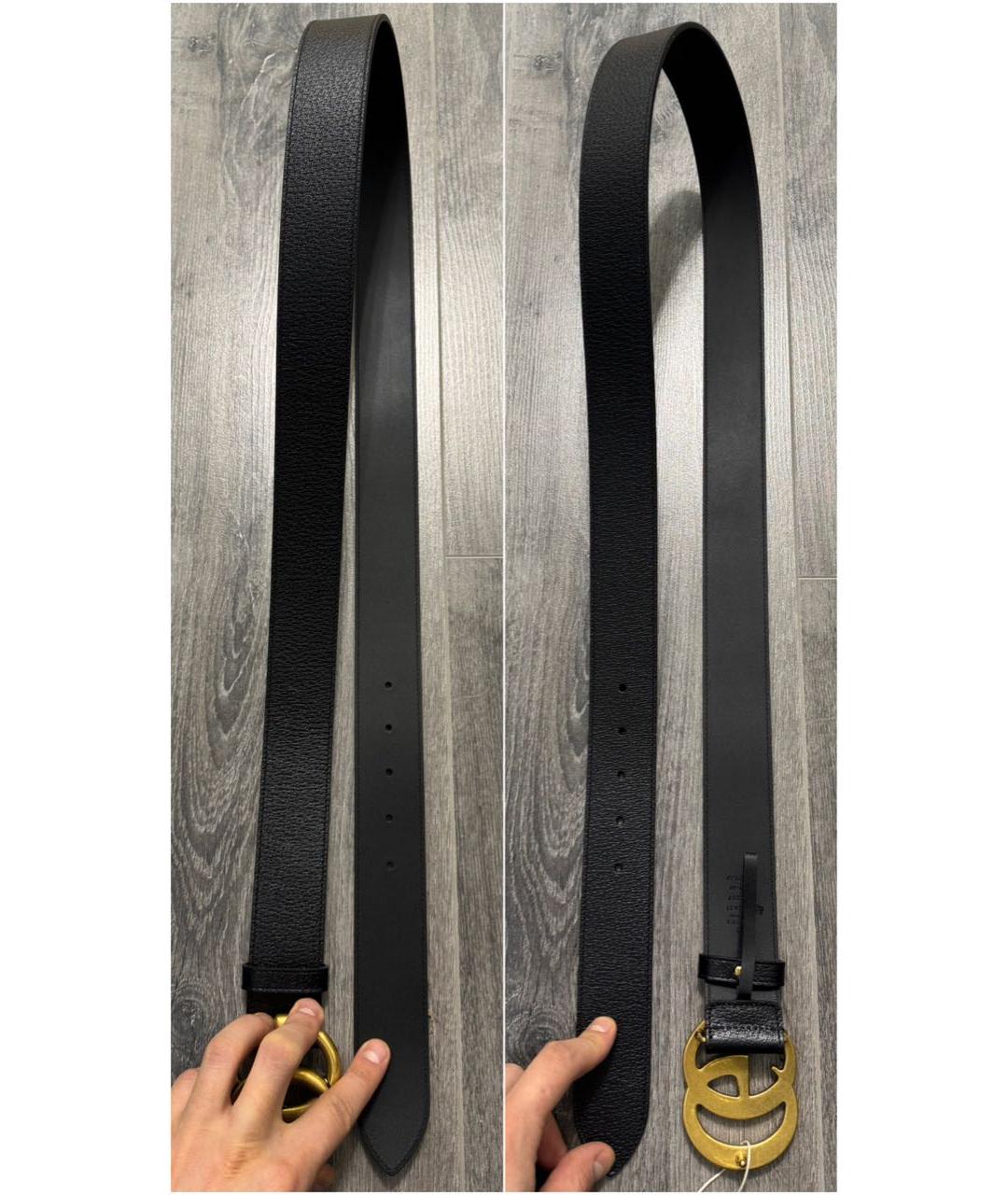 GUCCI Черный кожаный ремень, фото 4