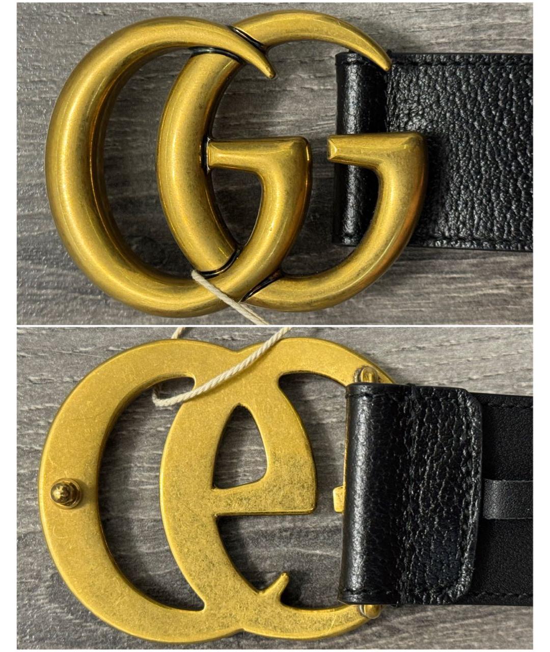 GUCCI Черный кожаный ремень, фото 2