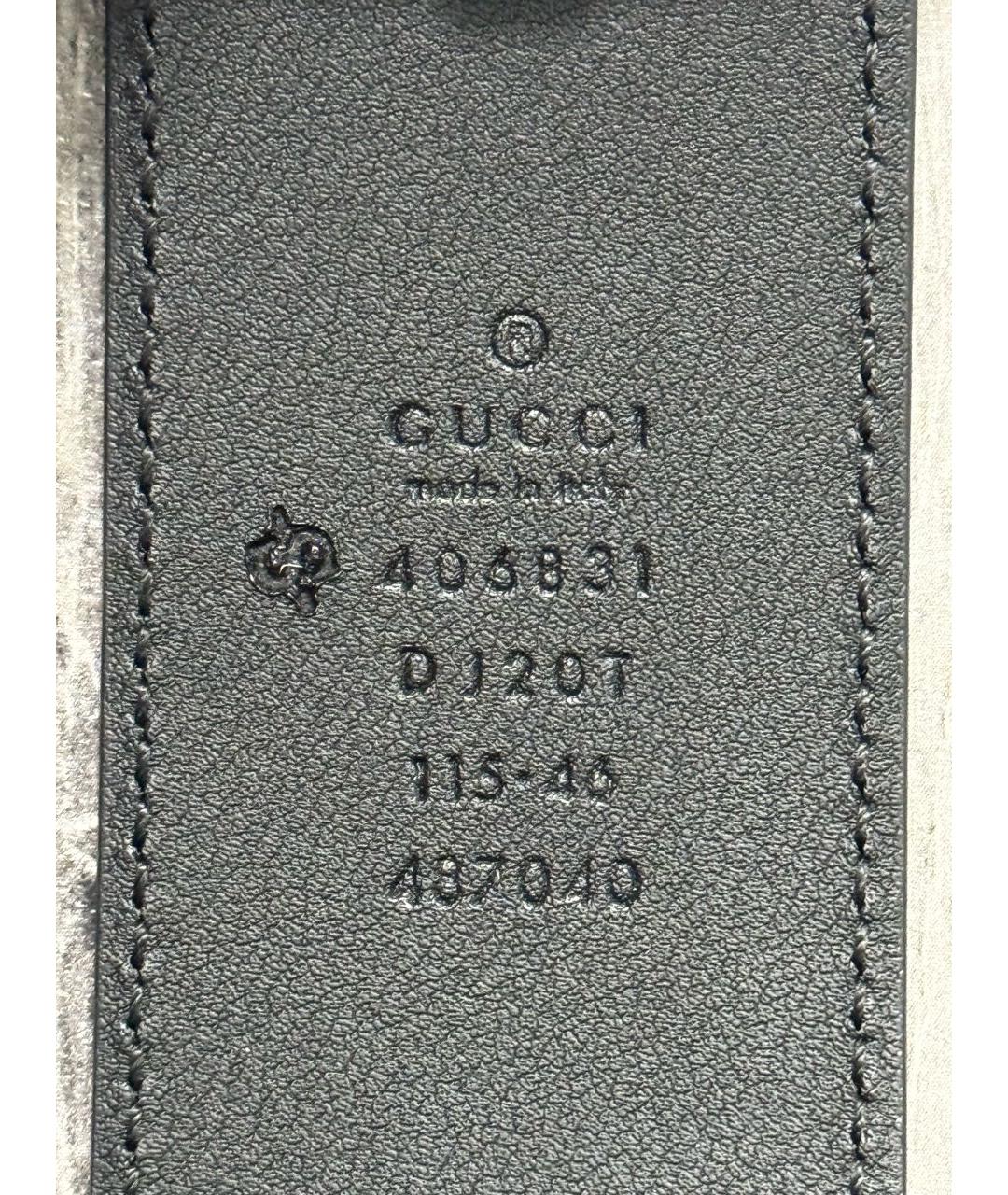 GUCCI Черный кожаный ремень, фото 6