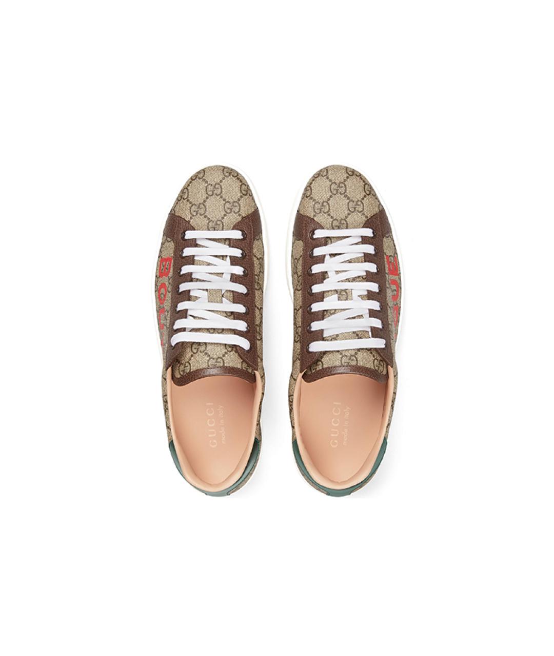 GUCCI Бежевые низкие кроссовки / кеды, фото 4
