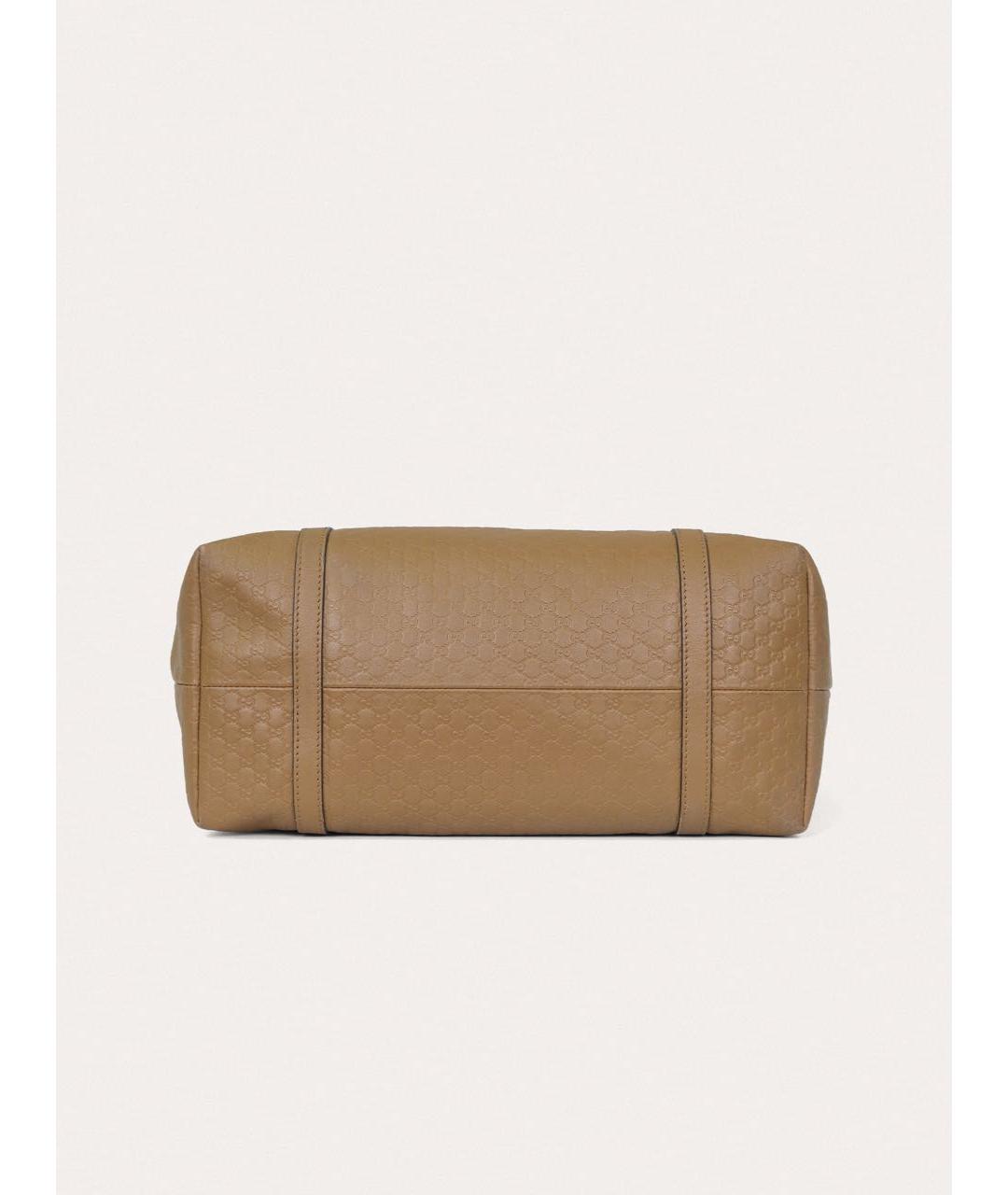 GUCCI Коричневая кожаная сумка с короткими ручками, фото 6