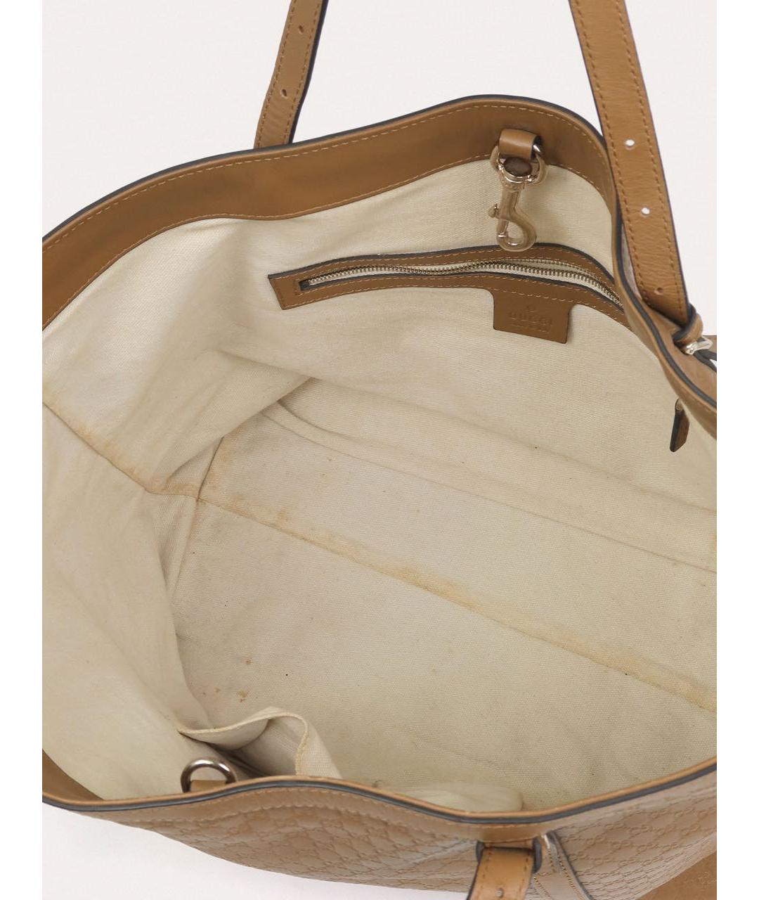 GUCCI Коричневая кожаная сумка с короткими ручками, фото 4