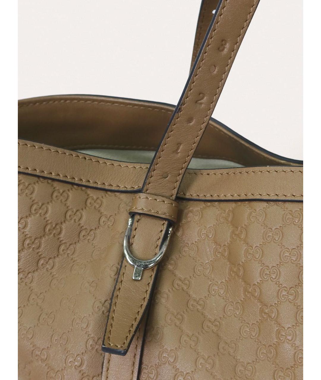 GUCCI Коричневая кожаная сумка с короткими ручками, фото 7