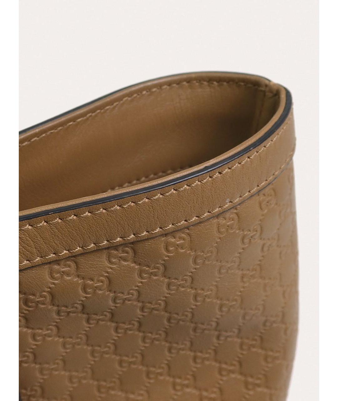 GUCCI Коричневая кожаная сумка с короткими ручками, фото 8