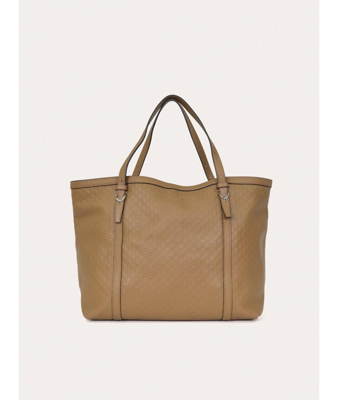 GUCCI Коричневая кожаная сумка с короткими ручками, фото 3