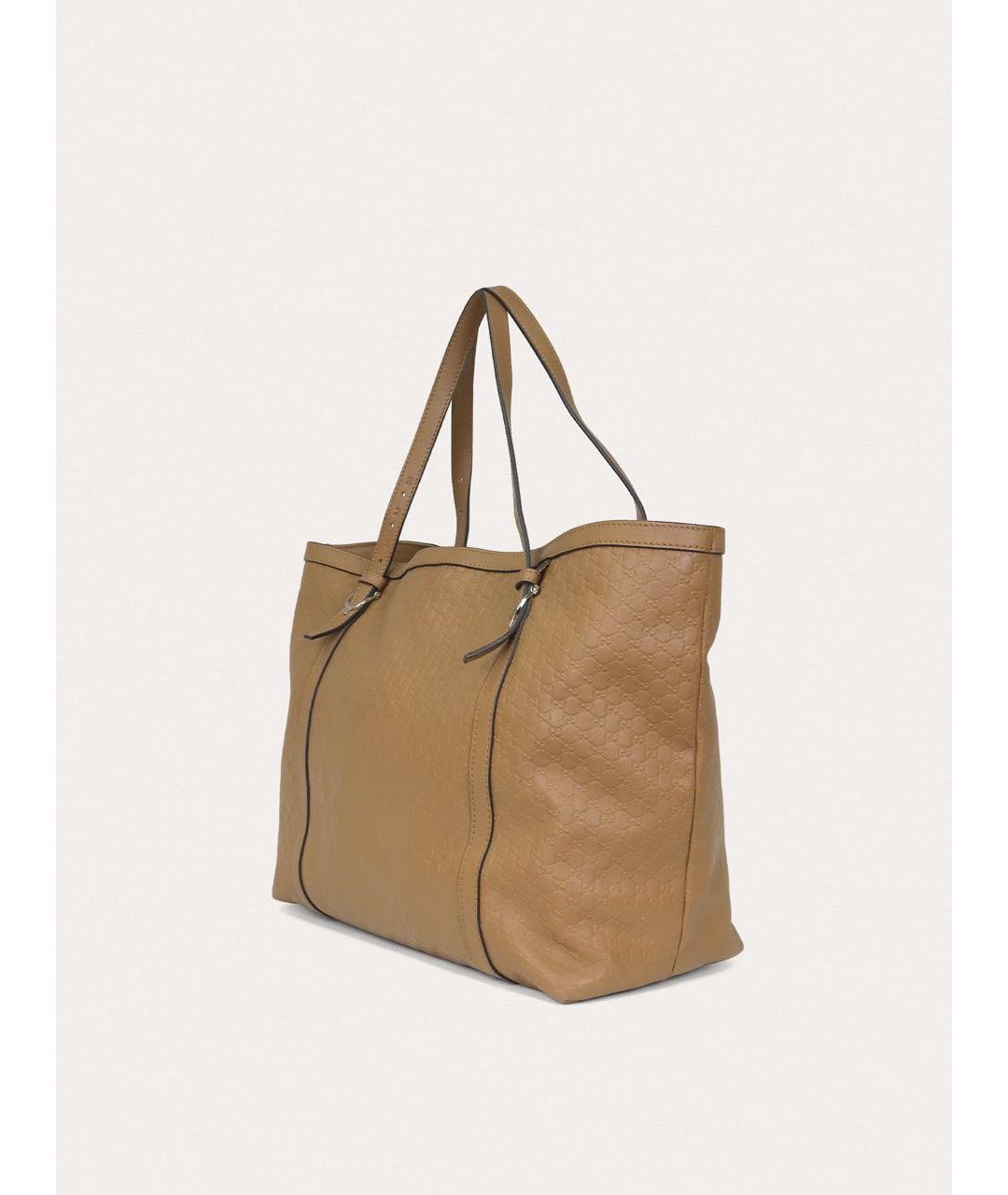 GUCCI Коричневая кожаная сумка с короткими ручками, фото 2