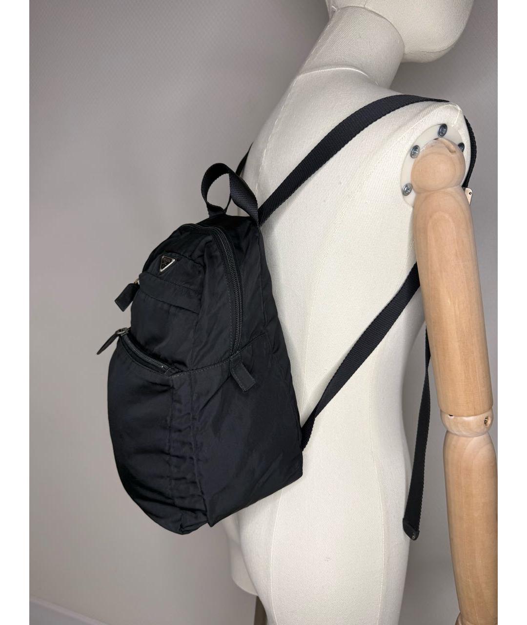 PRADA Черный тканевый рюкзак, фото 5