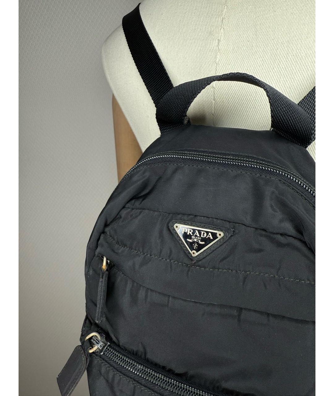 PRADA Черный тканевый рюкзак, фото 7