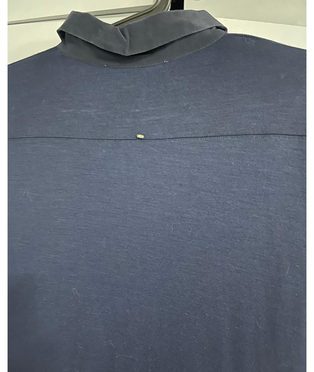 SPORTMAX Синее шелковое повседневное платье, фото 5