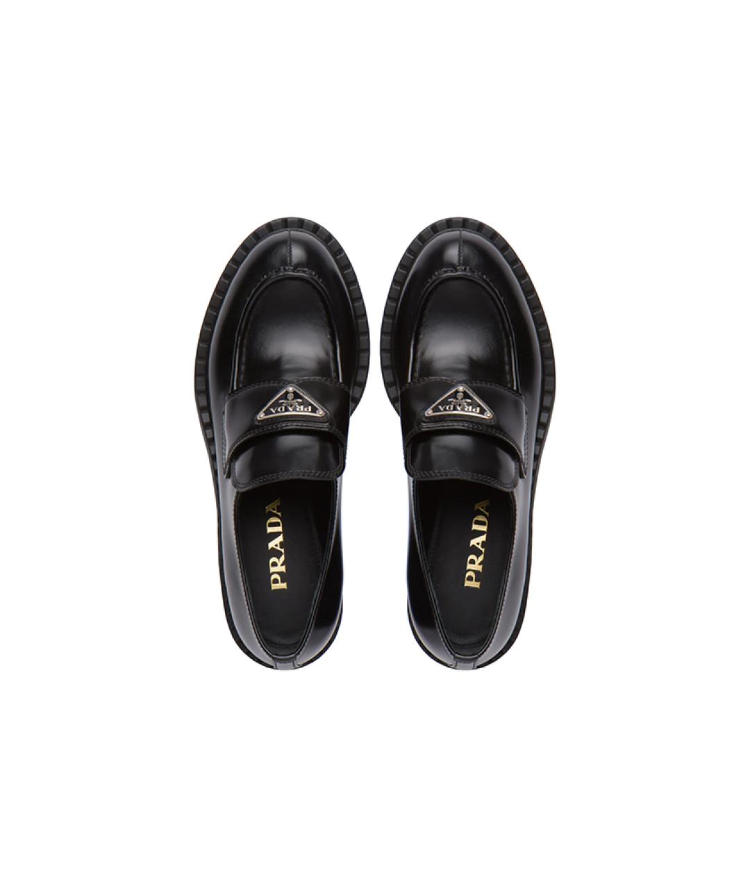 PRADA Черные кожаные лоферы, фото 4
