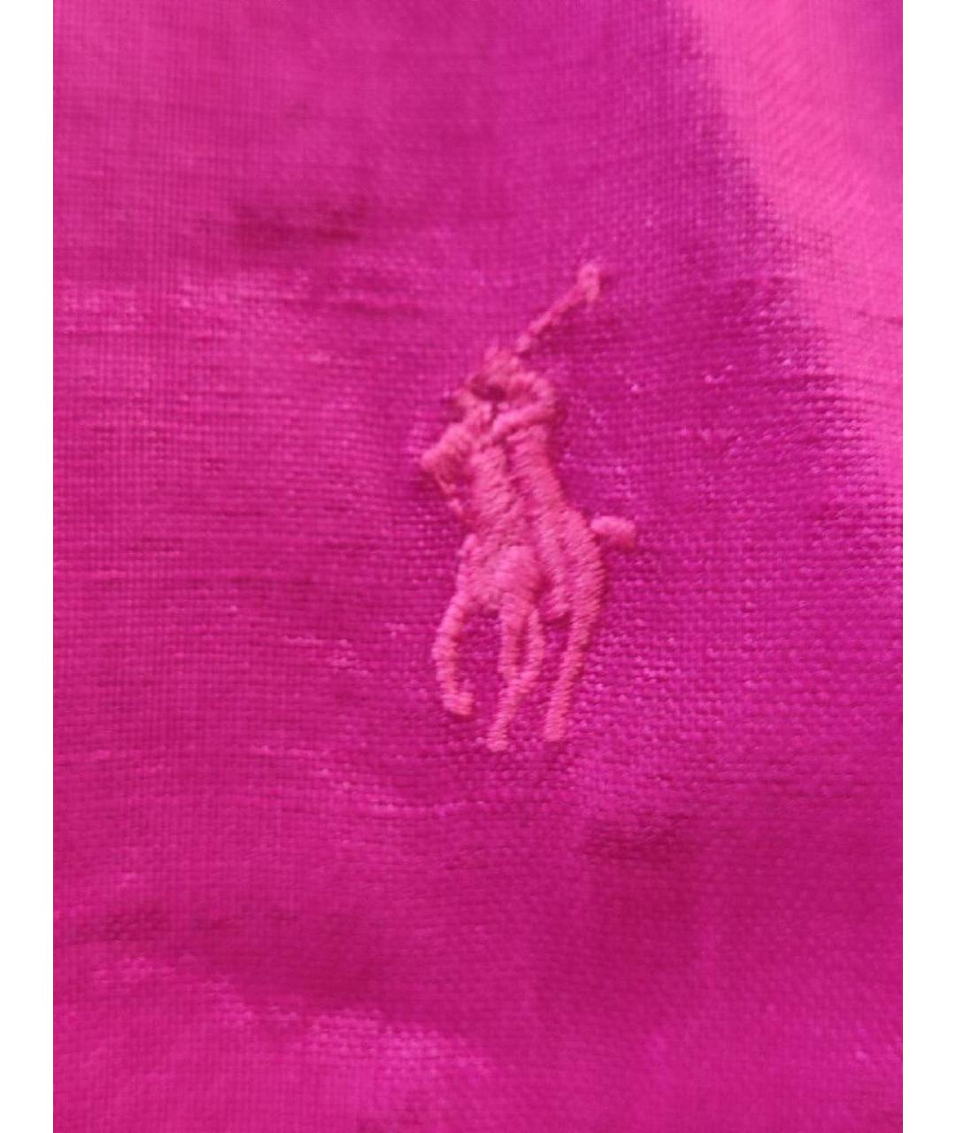 POLO RALPH LAUREN Фуксия льняная рубашка, фото 4