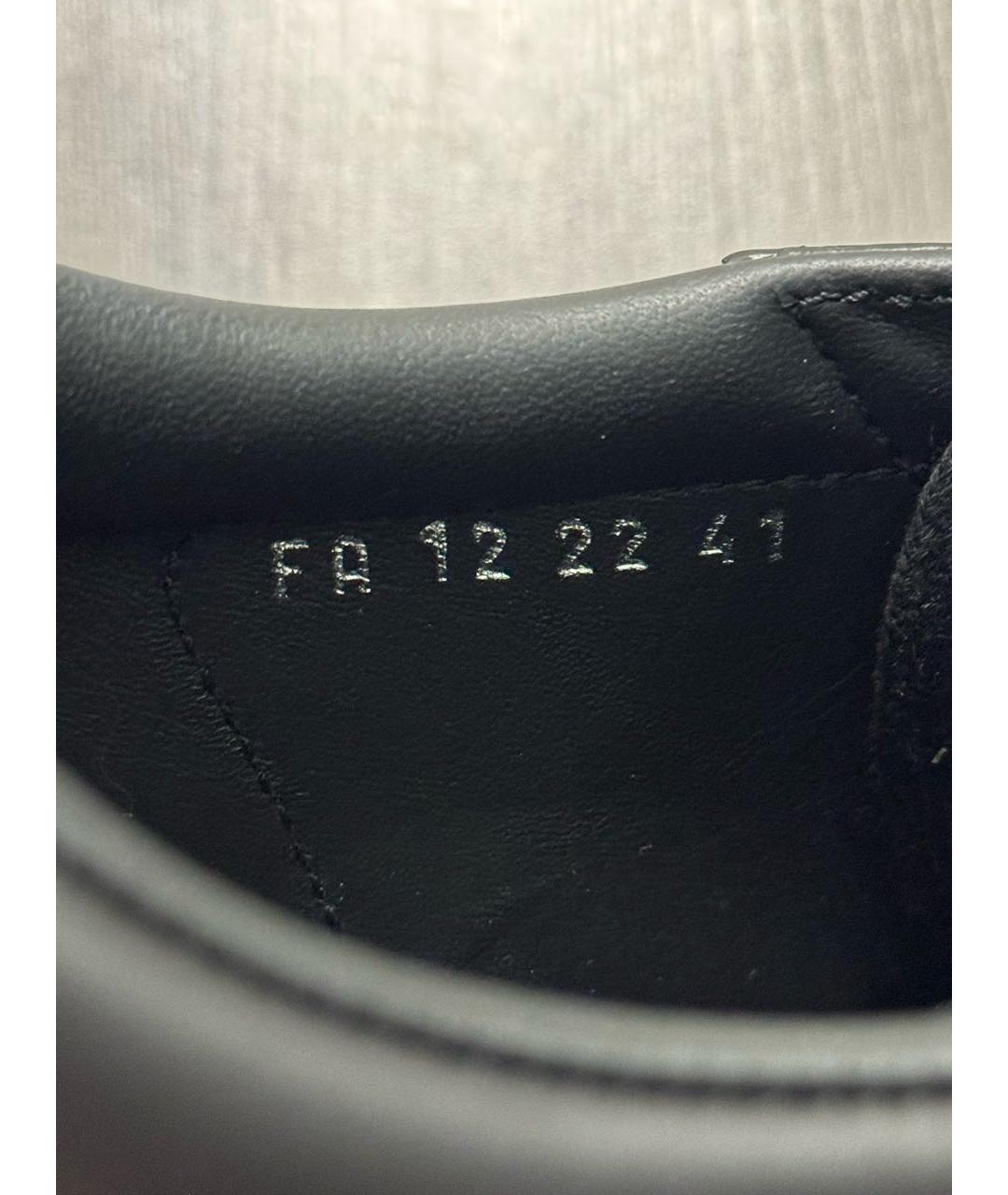 CHRISTIAN DIOR Черные кожаные низкие кроссовки / кеды, фото 6